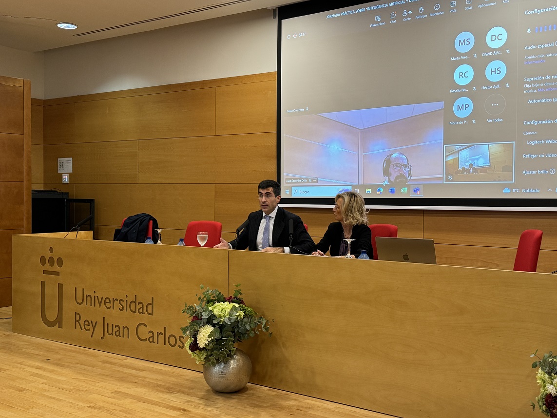 Inauguración de la jornada de la Universidad Rey Juan Carlos sobre inteligencia artificial