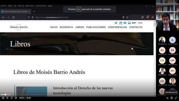 Moisés Barrio Andrés interviene en el II Congreso Internacional de Filosofía del Derecho